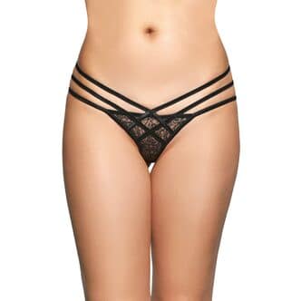 Стринги с геометрическим узором SoftLine Collection M/L, чёрные