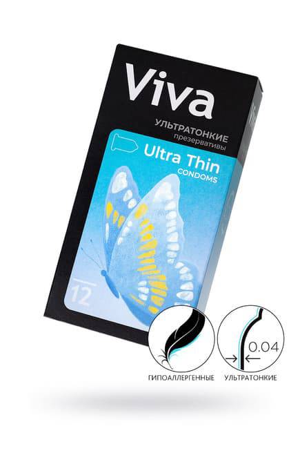 Презервативы Viva Ультратонкие, 12 шт