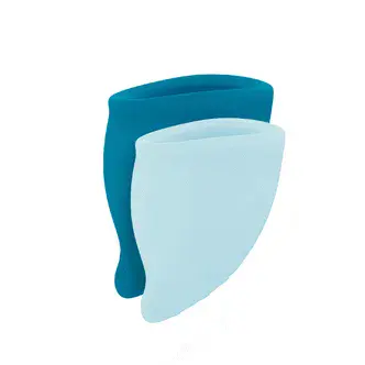 Менструальные чаши Fun Factory Fun Cup Explore Kit 2 шт в наборе, бирюзовый