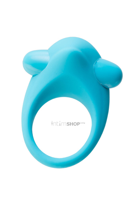Эрекционное кольцо Toyfa A-Toys с вибростимуляцией, голубое - фото 5