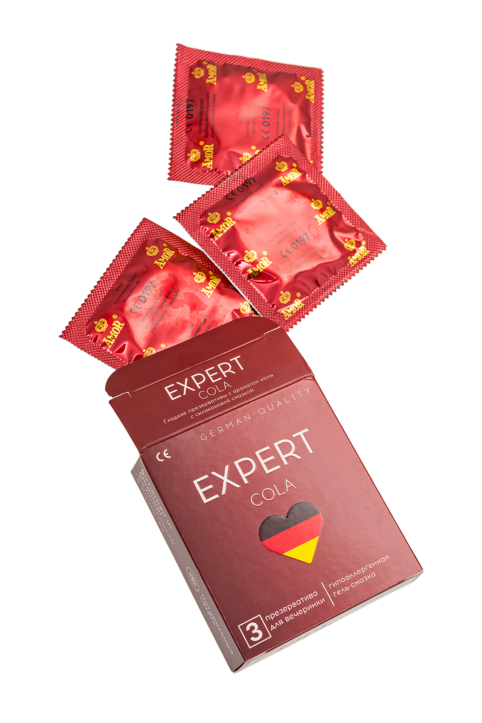 Презервативы ароматизированные Amor Expert Cola, 3 шт