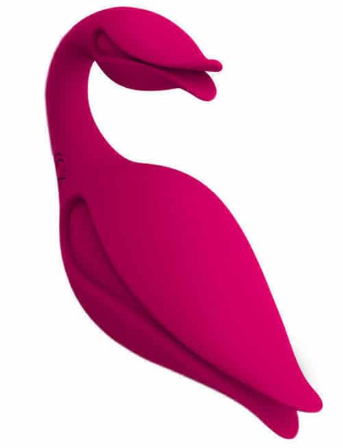 Мини-вибратор с клиторальной стимуляцией Iyiqu Swan, бордовый