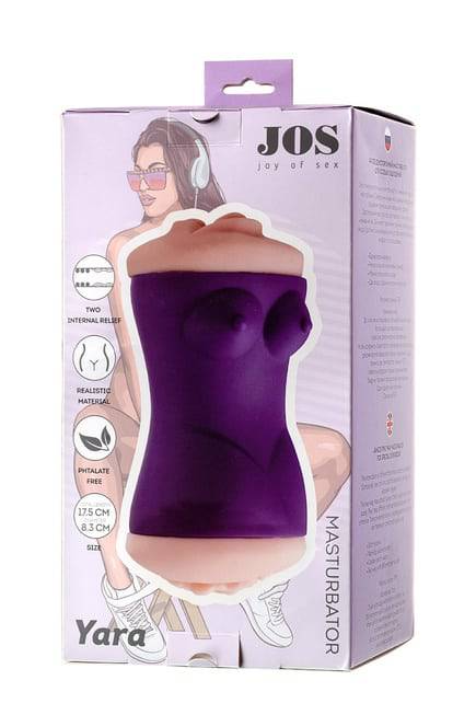 Мастурбатор двусторонний JOS YARA, телесный, 17,5 см от IntimShop