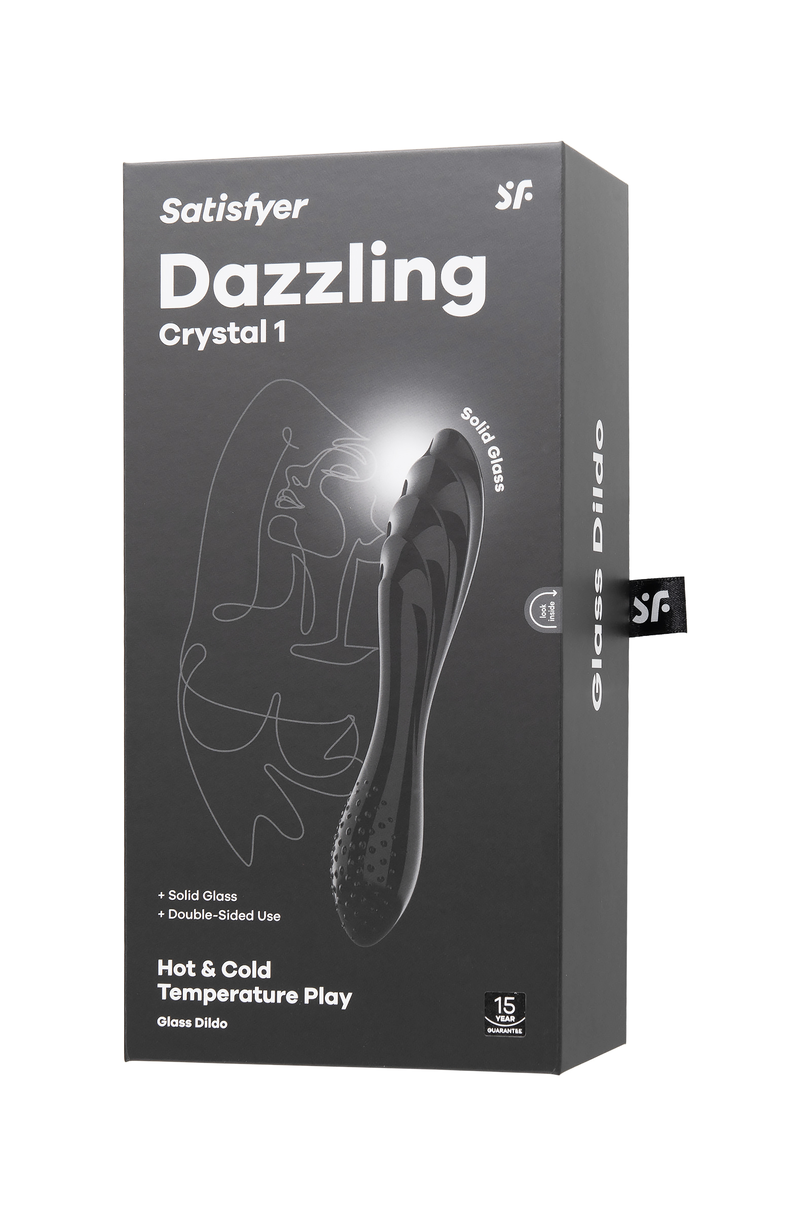 Двусторонний стимулятор Satisfyer Dazzling Crystal 1 18.5 см, черный