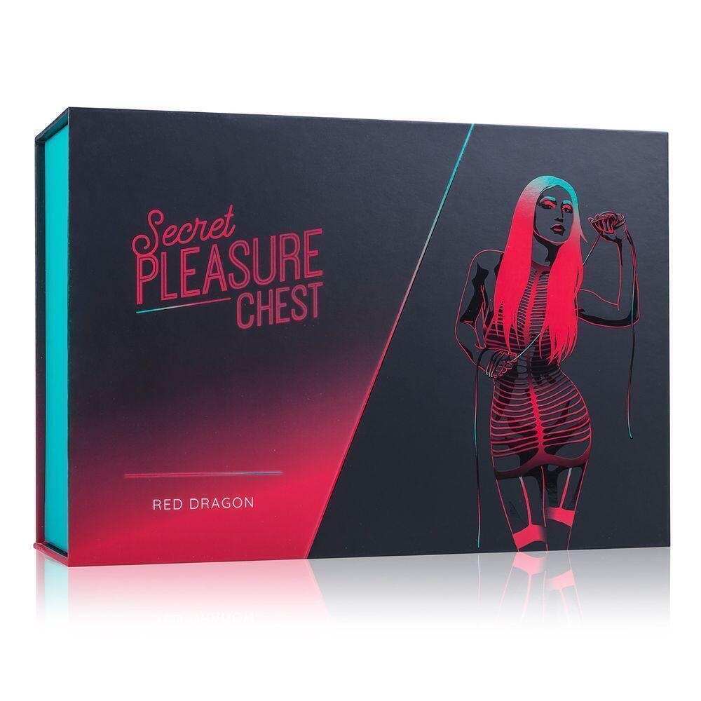 Набор БДСМ Secret Pleasure Chest Red Dragon 8 предметов, красный