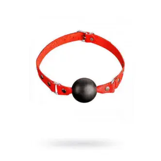 Кляп Sitabella из натуральной кожи, красно-черный