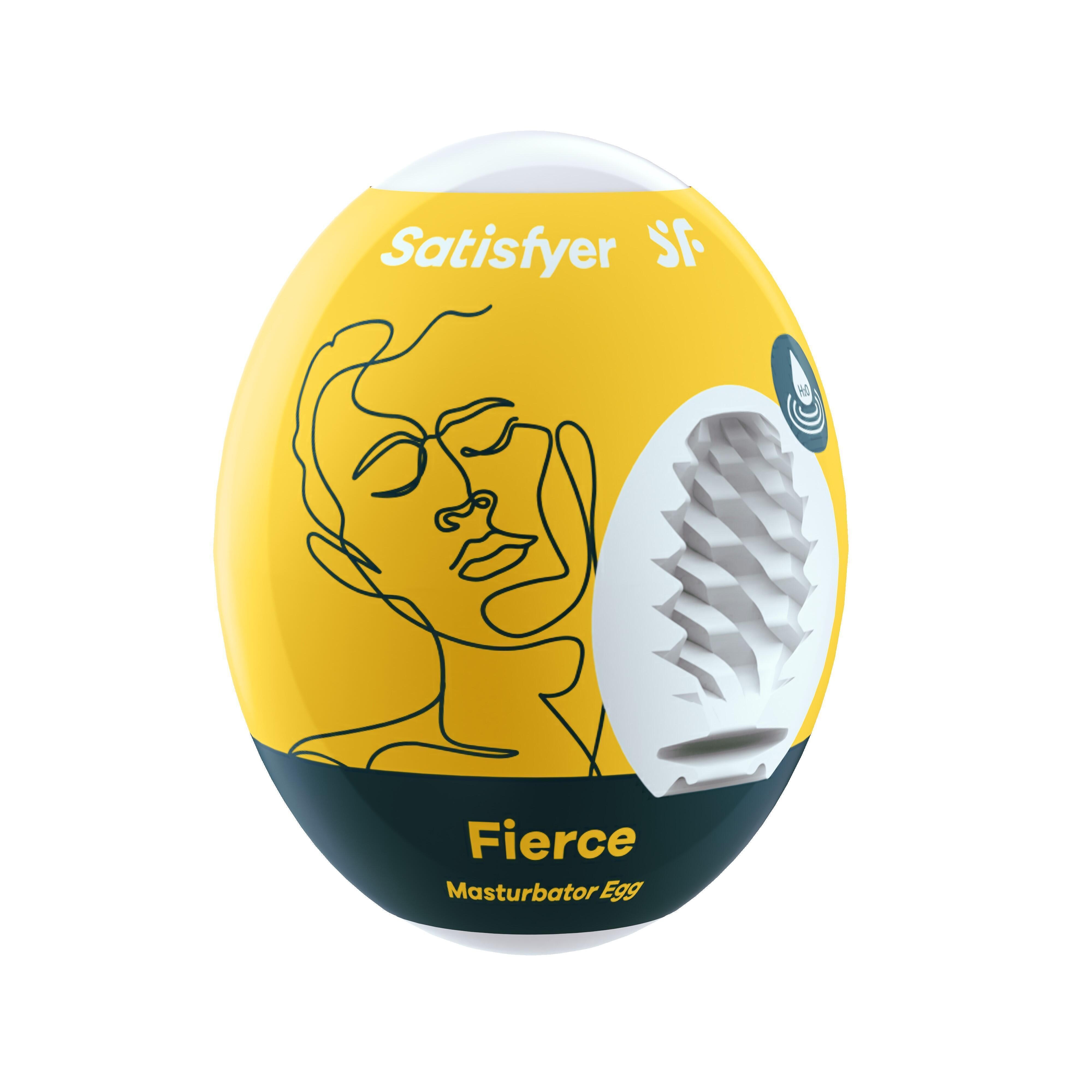 Мастурбатор с самолубрикацией Satisfyer Egg Single Fierce, белый 