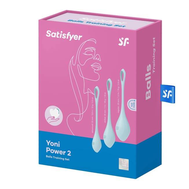 Набор вагинальных шариков Satisfyer Yoni Power 2, голубой от IntimShop