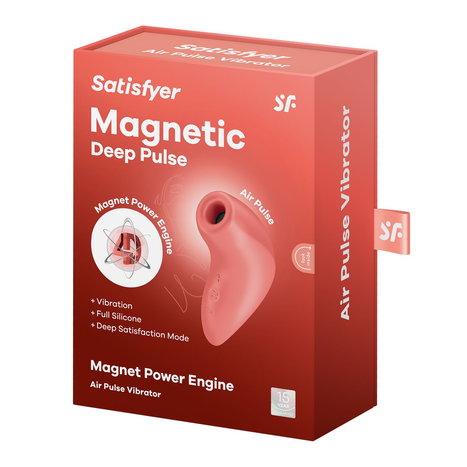 Вакуумный стимулятор клитора с подвижной мембраной Satisfyer Magnetic Deep Pulse, оранжевый