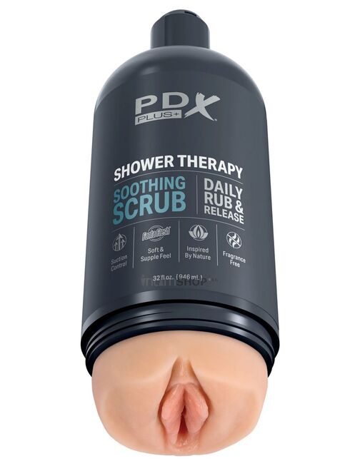 

Мастурбатор PipeDream X Plus Shower Therapy Soothing Scrub, черный
