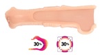 Насадка на член Kokos Cock Sleeve 011 M с подхватом мошонки, телесная
