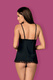 Сорочка Obsessive Arisha babydoll, Чёрный, L/XL