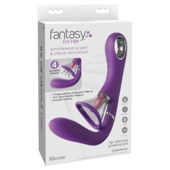 Вибростимулятор точки G с помпой и имитатором языка Her Ultimate Pleasure Pro, фиолетовый