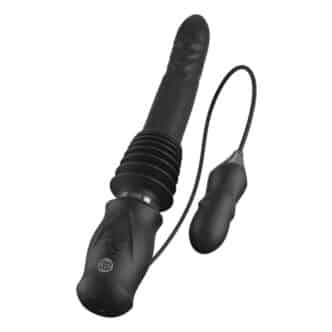 Фрикционный вибратор с вибропулей PipeDream Ultimate Silicone Thruster, чёрный
