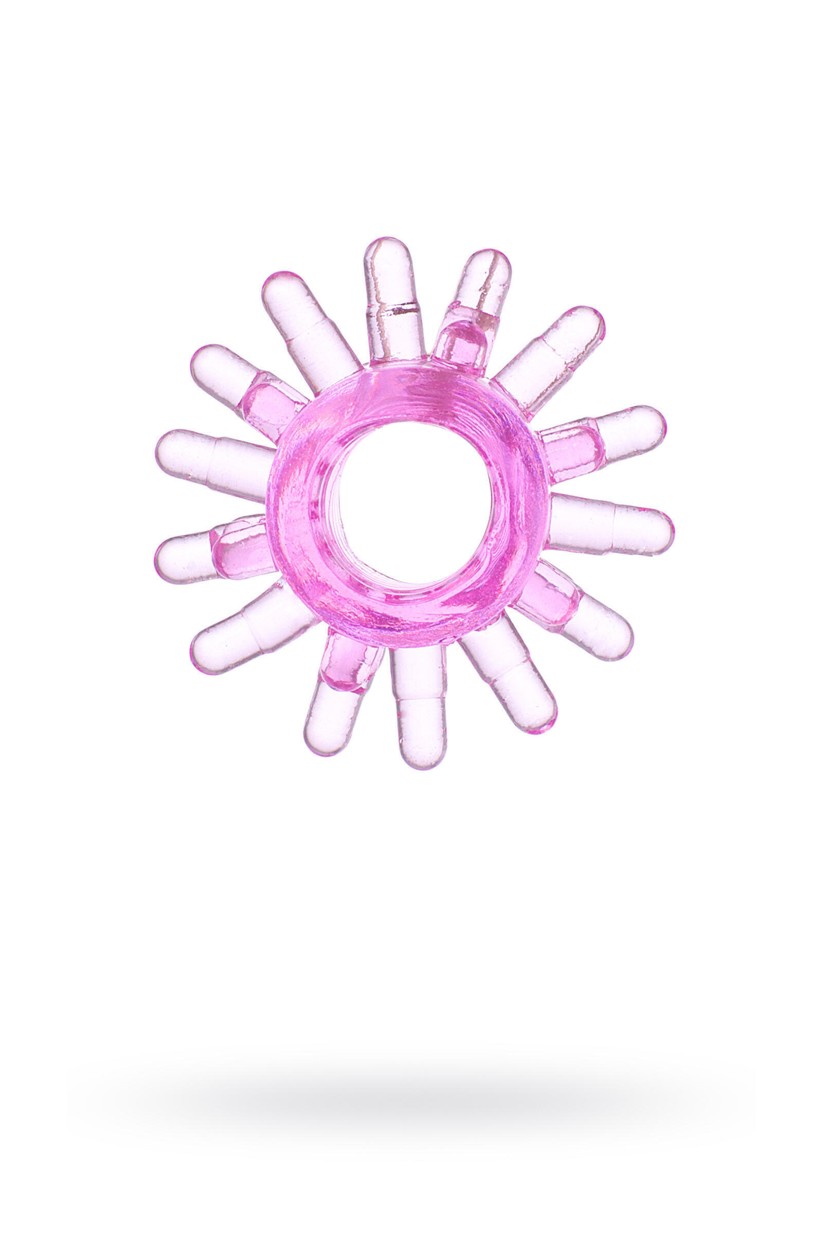 Эрекционное кольцо Toyfa с шипами, розовое