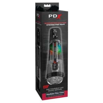 Автоматический мастурбатор PipeDream PDX Elite ViewTube Max View, бесцветный, черный 