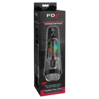 Автоматический мастурбатор PipeDream PDX Elite ViewTube Max View, бесцветный, черный 