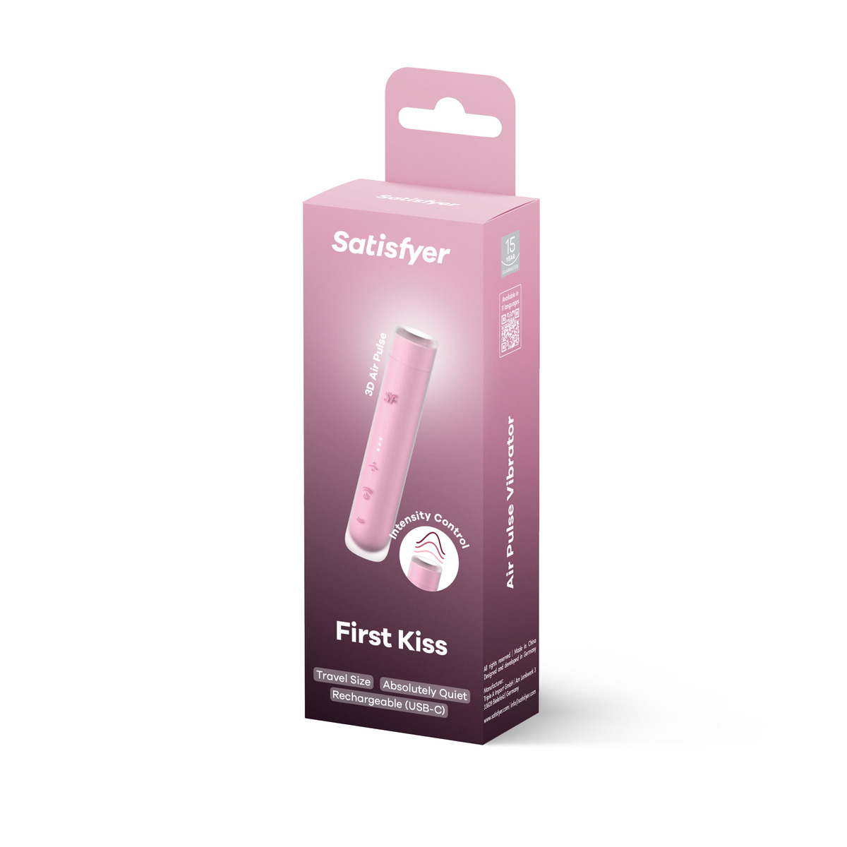 Вакуумный стимулятор клитора Satisfyer First Kiss, розовый