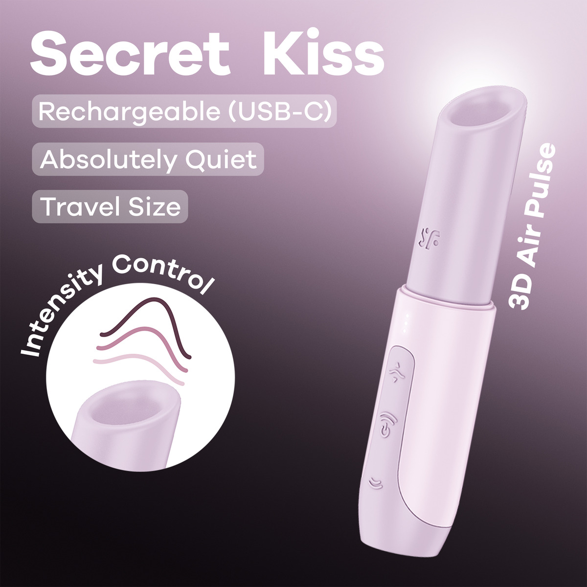 Вакуумный стимулятор клитора Satisfyer Secret Kiss, розовый