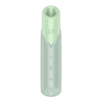 Вакуумный стимулятор клитора Satisfyer Naughty Kiss, зелёный