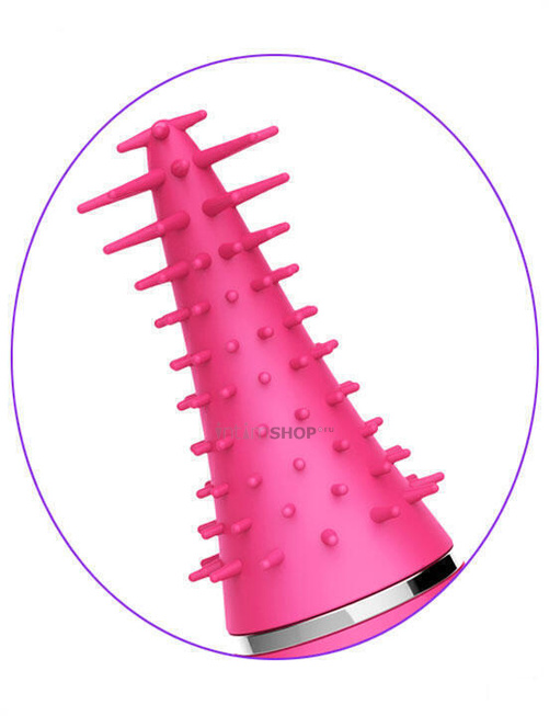 Анальный вибратор с ротацией Yuanse Candice, ярко-розовый от IntimShop
