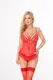 Боди SoftLine Collection Emily, красный, S/M