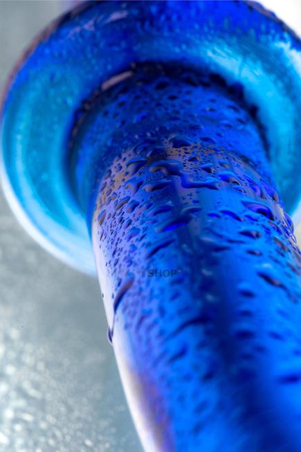 Фаллоимитатор двухсторонний Sexus Glass анально-вагинальный, синий, 25 см - фото 7