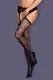 Чулки Obsessive S 314 garter stockings, Чёрный, S/M/L
