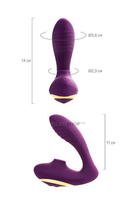 Вибратор с клиторальной стимуляцией L'eroina by Toyfa Mave, фиолетовый от IntimShop