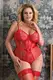 Боди с доступом SoftLine Collection Amelia, красный, XХХL