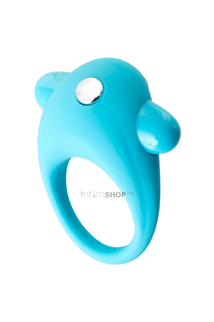 Эрекционное кольцо Toyfa A-Toys с вибростимуляцией, голубое - фото 3