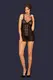 Сорочка Obsessive Lucita chemise, Чёрный, L/XL