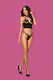 Комплекты Obsessive Delishya set Black, Чёрный, S/M