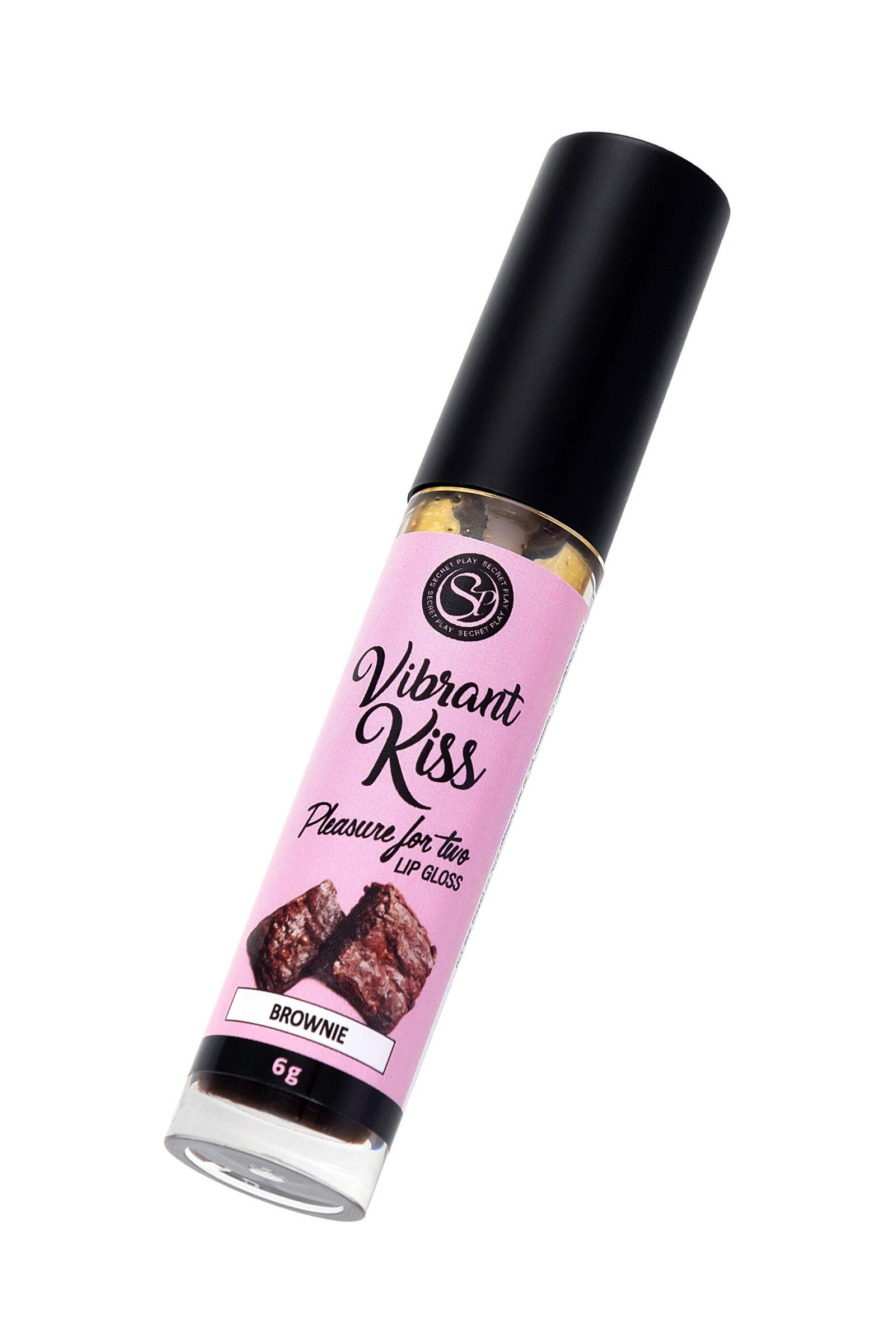 Блеск для губ с эффектом вибрации Secret Play Vibrant Kiss Брауни, 6 г
