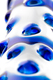 Двусторонний фаллоимитатор Sexus Glass 22 см, бесцветный, синий