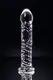 Фаллоимитатор Sexus Glass ребристый, бесцветный, 16,5 см