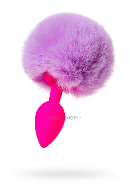 Силиконовая анальная пробка с хвостом ToDo by Toyfa Sweet Bunny, розово-фиолетовый