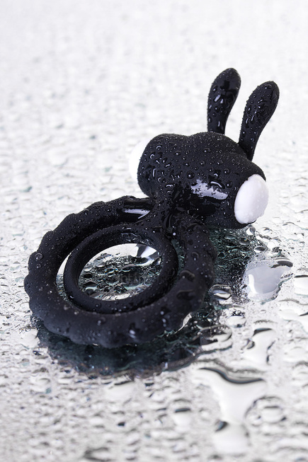 Эрекционное кольцо на пенис Jos Bab Bunny, силикон, чёрный, 9 см - фото 10