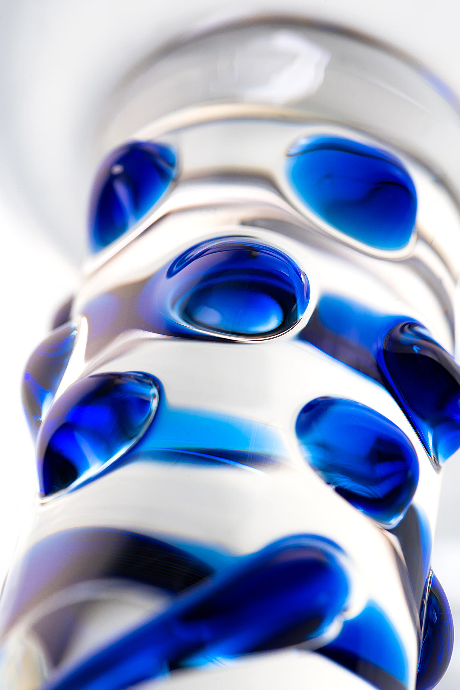 Фаллоимитатор Sexus Glass рельефный, бесцветный, 18 см