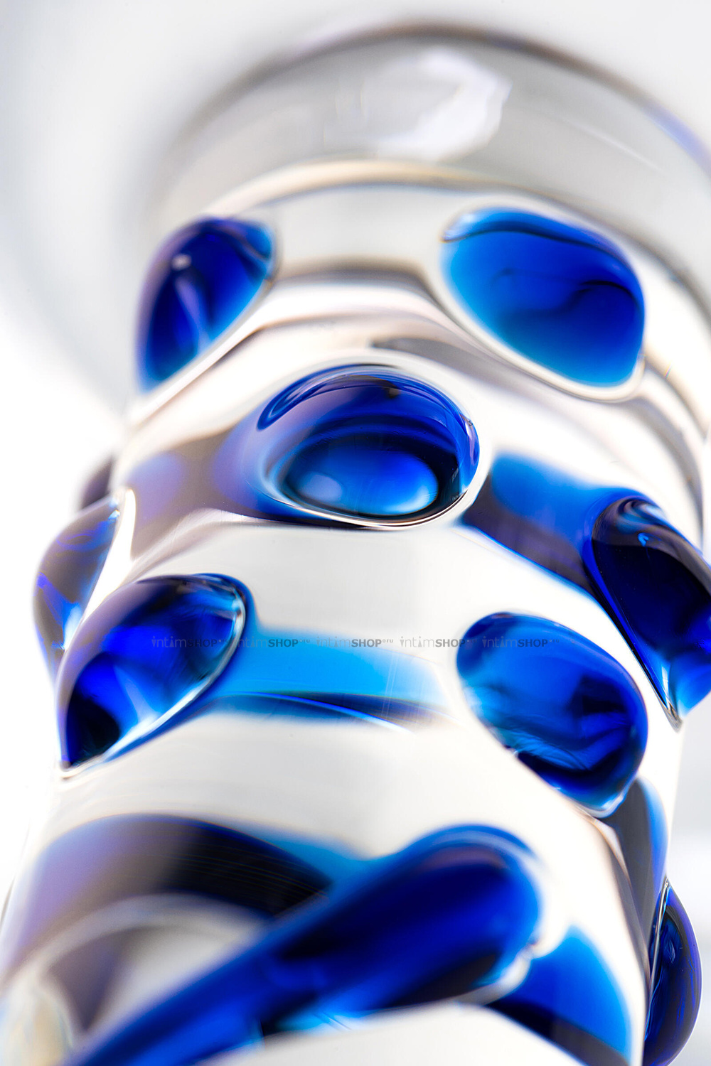 Фаллоимитатор Sexus Glass рельефный, бесцветный, 18 см