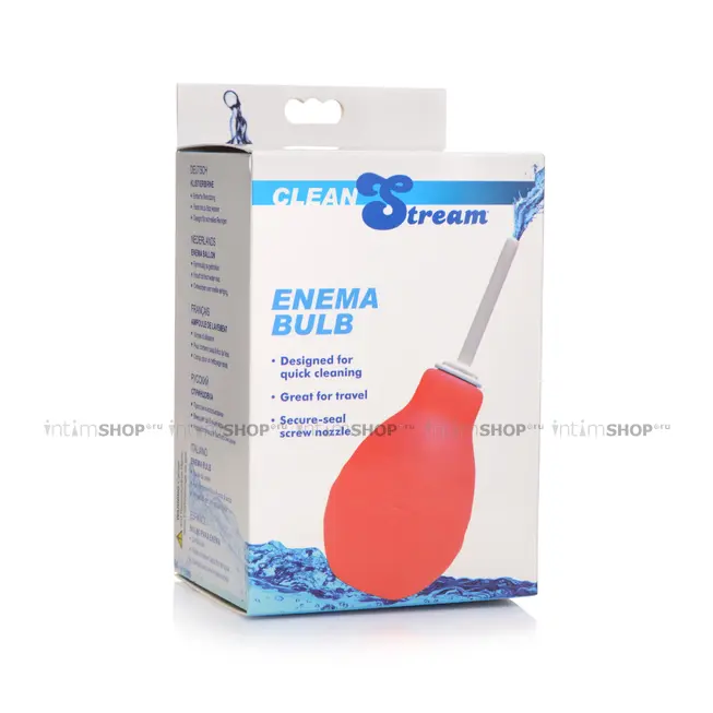 Анальный душ XR Brands CleanStream Enema Bulb 236 мл, красный - фото 2