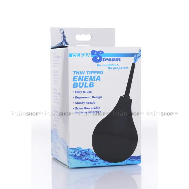 Анальный душ XR Brands Clean Stream Thin Tip 225 мл, черный - фото 3