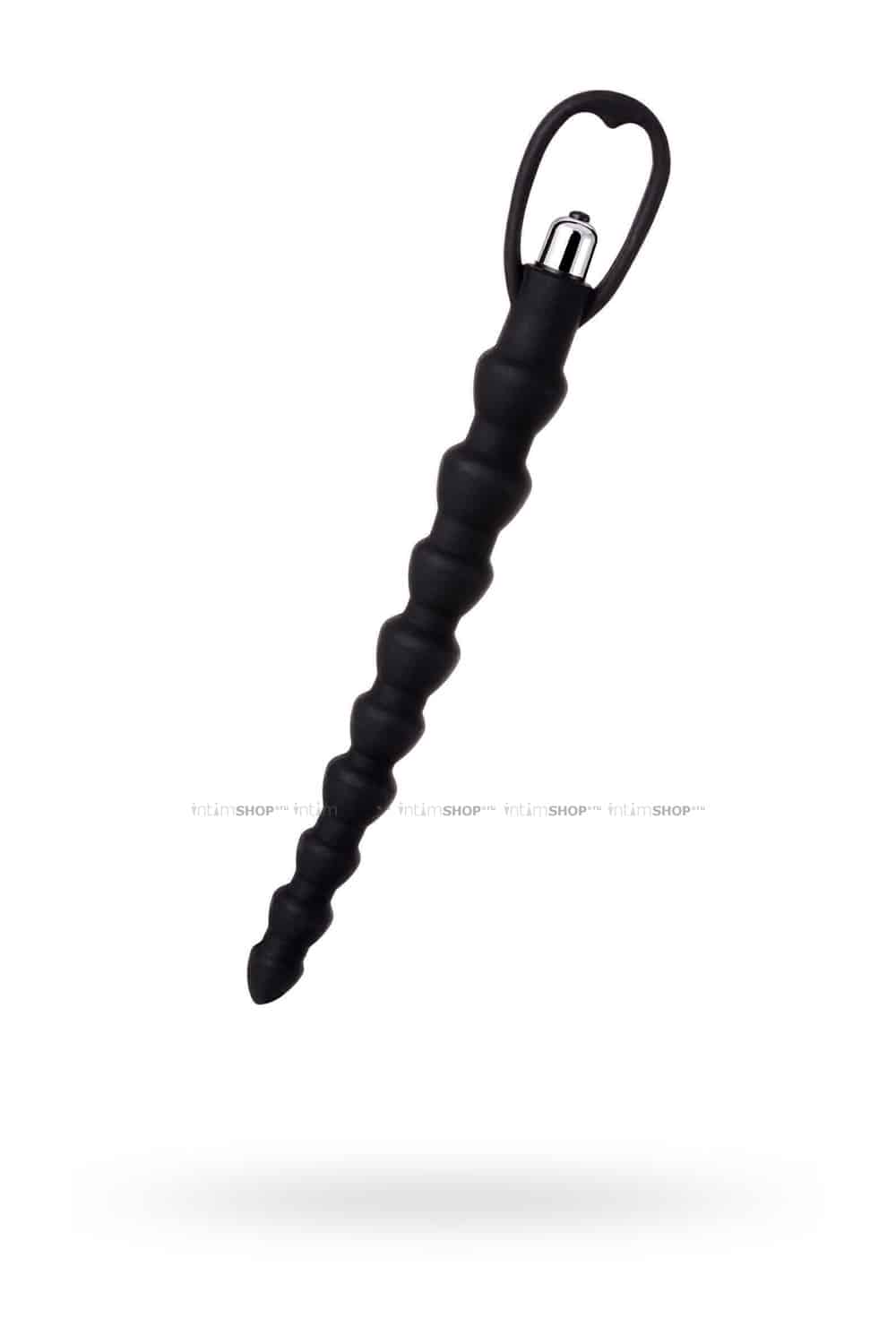 Анальная цепочка Toyfa A-Toys с вибрацией, 32,7 см, черный