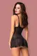 Сорочка Obsessive Shibu chemise, Чёрный, L/XL