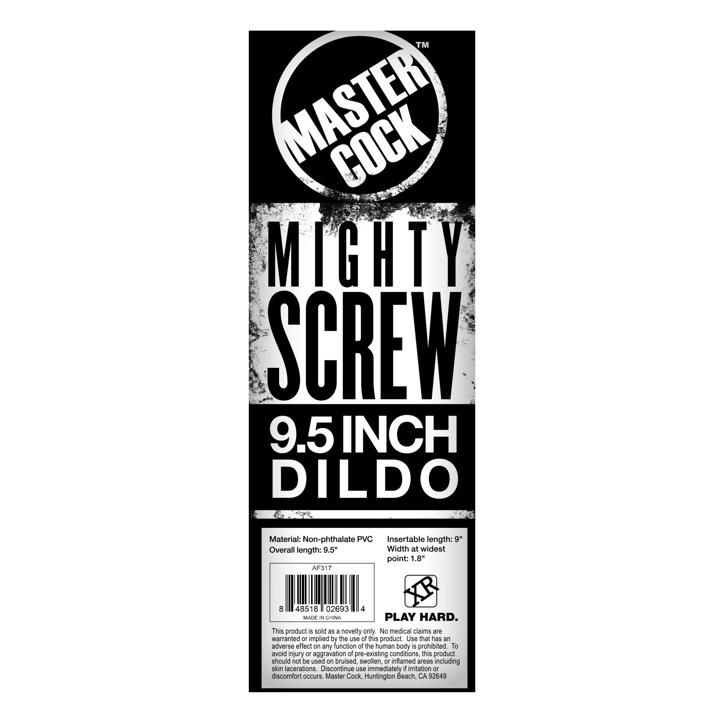 Анальный стимулятор-спираль XR Brands Master Cock Mighty Screw, черный