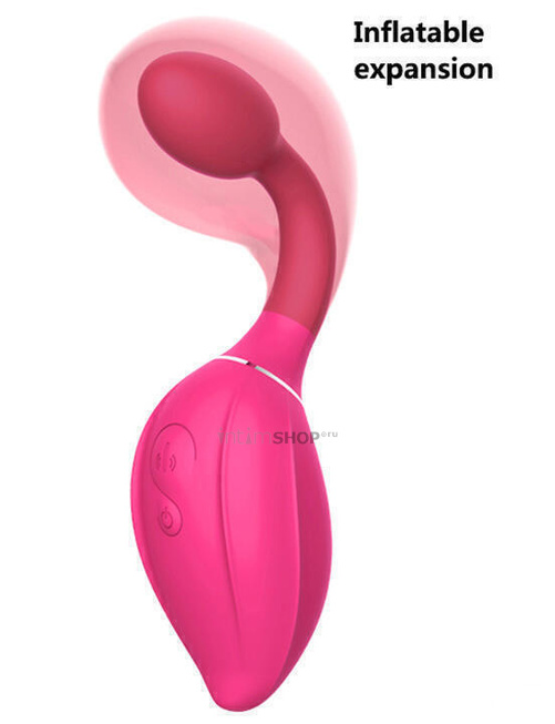 Вибратор расширяющийся Yuanse Gina, ярко-розовый от IntimShop