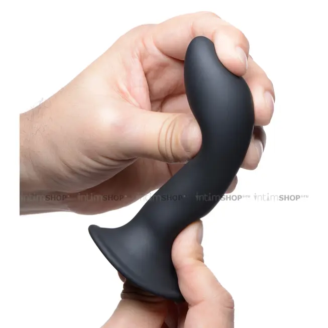 Мягкий фаллоимитатор XR Brands Squeeze-It Slender 13.5 см, чёрный - фото 4
