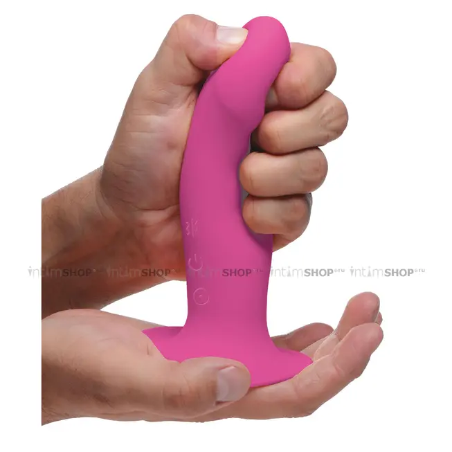 Мягкий вибратор XR Brands Squeeze-It, розовый - фото 4