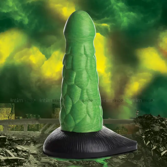 Фаллоимитатор XR Brands Creature Cocks Radioactive Reptile 19.1 см, зелёный - фото 5