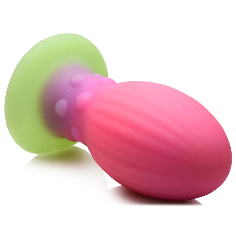 Фаллоимитатор-яйцо XR Brands Creature cocks Xeno Egg XL светящийся в темноте 17.6 см, розовый